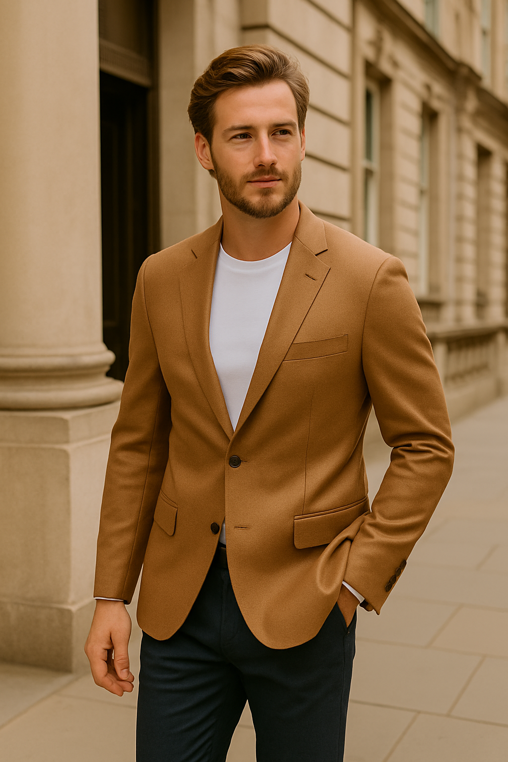 Golden Tan Smart Blazer