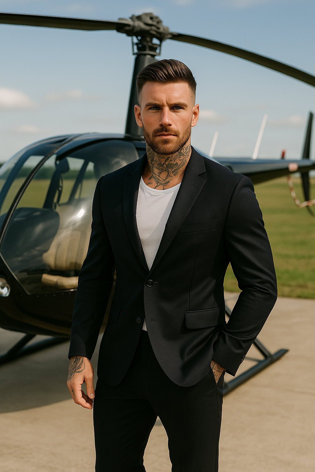 Luxury Blazer with Helicopter