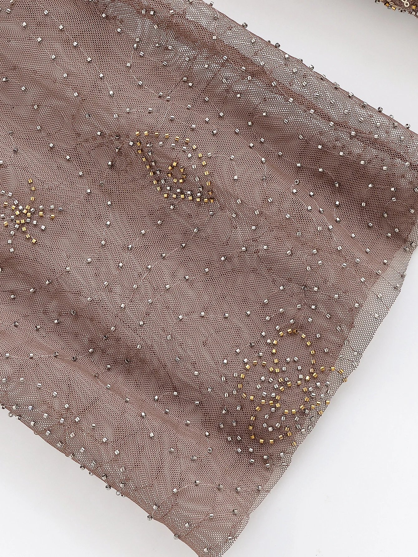 TRAFZA Sexy Chic Women Transparent Pants Sequins Straight Wide Leg Pants Fashion 2025 Spring Summer Holiday Party Trousers