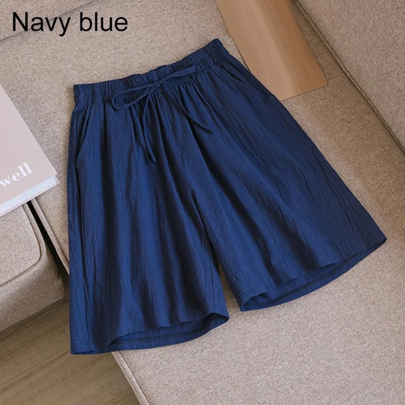 2025 New Summer Cotton Linen Shorts Women Gym Workout Shorts Solid Color Casual Basic Short Pants High Waisted Shorts Sport