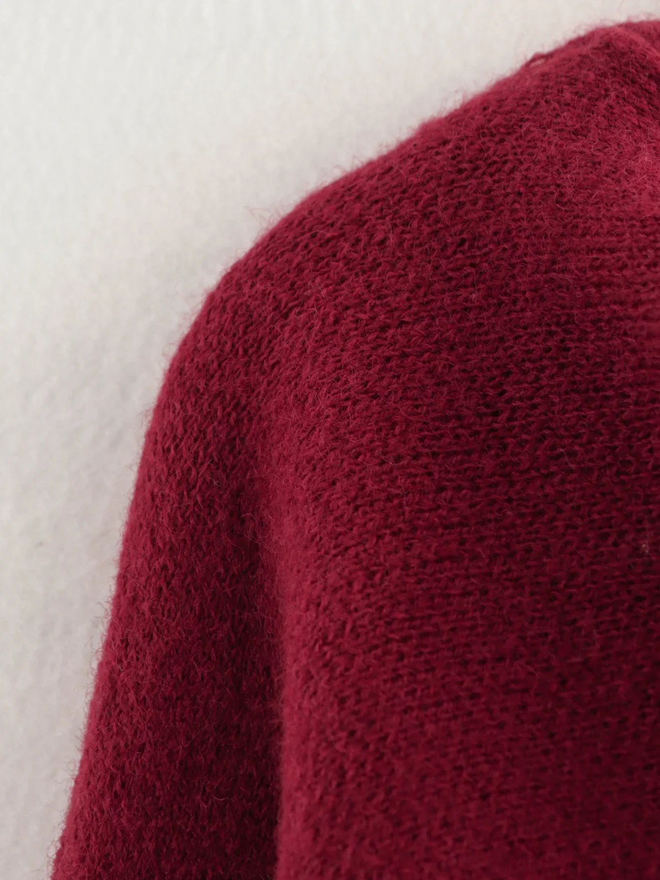 Ladies Autumn Winter Jacket – Oversize Knitted Coat with Elegant Asymmetric Scarf Design