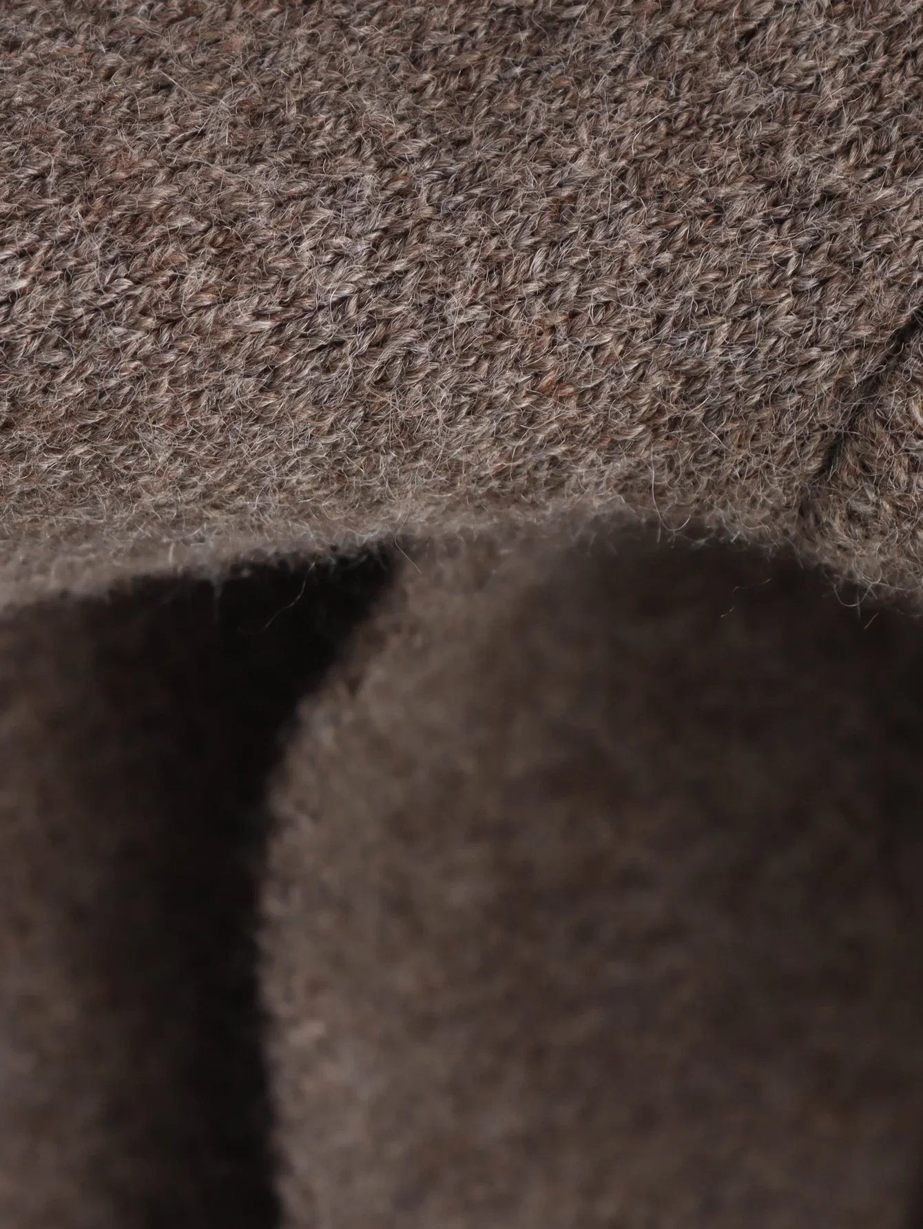 Ladies Autumn Winter Jacket – Oversize Knitted Coat with Elegant Asymmetric Scarf Design