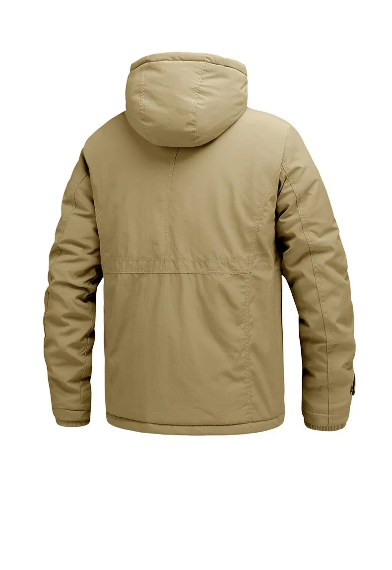 Men’s Hooded Winter Coat – Thick Warm Cargo Jacket with Oversize Fit