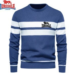 Winter Stripe Sweater – Thick Warm O-Neck Casual Pullover Menswear